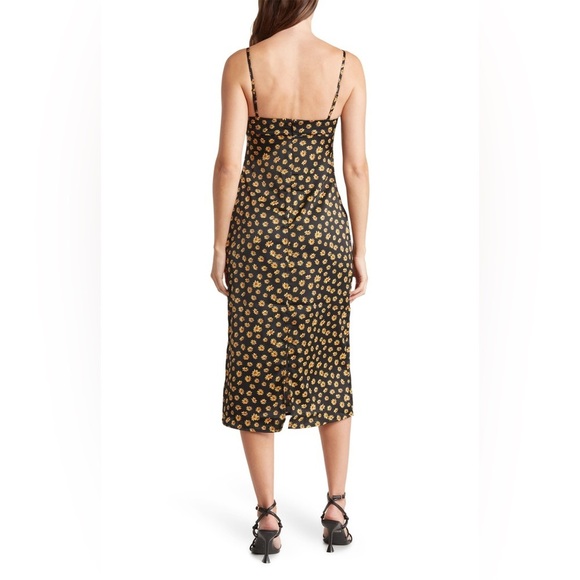 Floral Cowlneck Midi Slip Dress - Picture 2 of 7